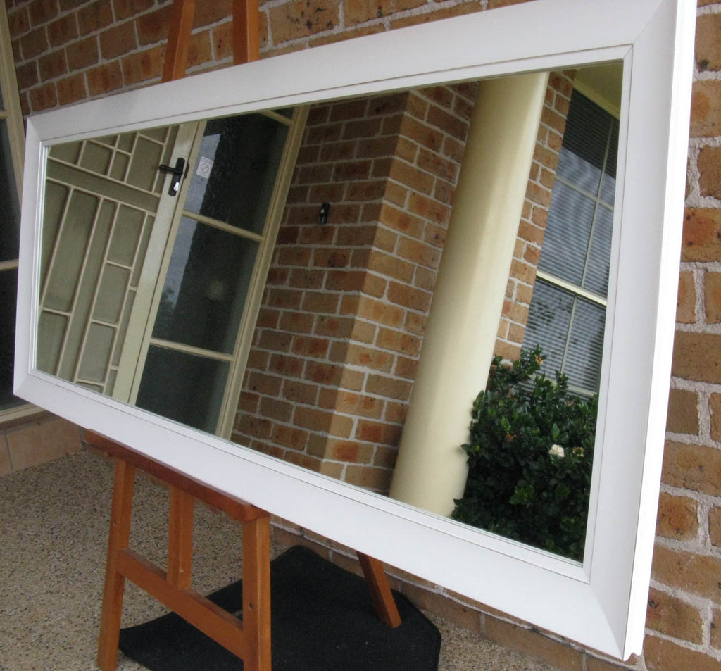 Classic White Timber Framed Large Wall Mirror