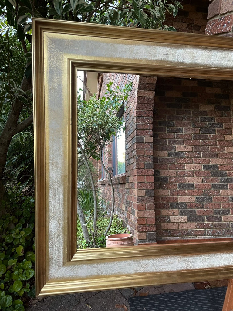 Aged Gold Traditional Wooden Framed Mirror
