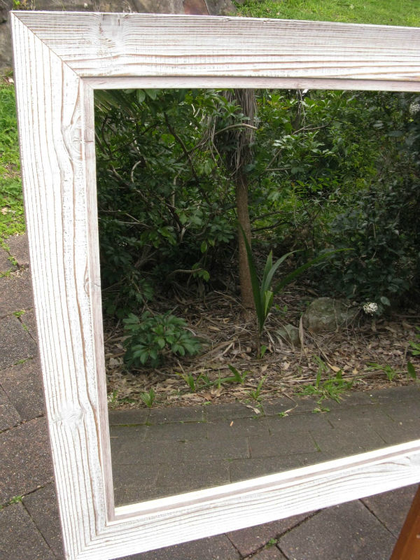 Newcastle Coastal Style Whitewash Timber Framed Wall Mirror