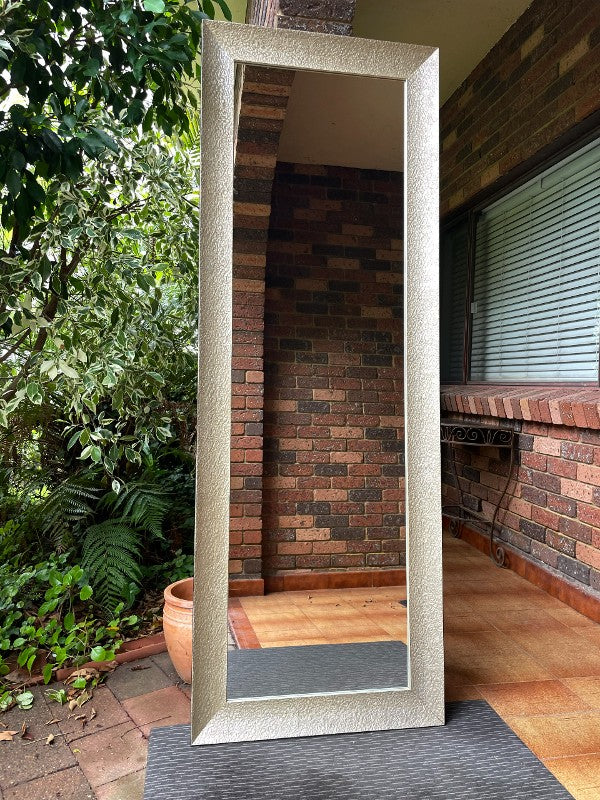 Embossed Champagne Wooden Framed Mirror