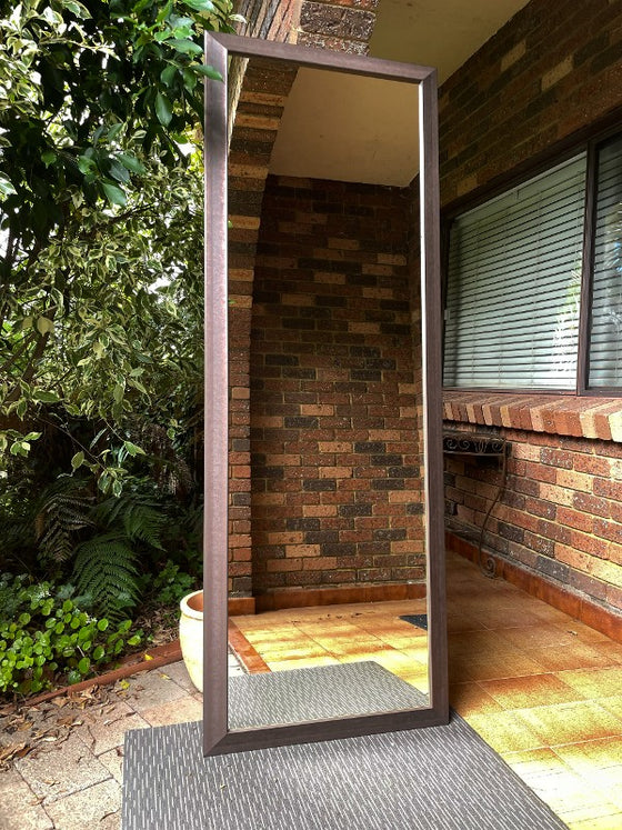 Aged Bronze Wooden Framed Mirror