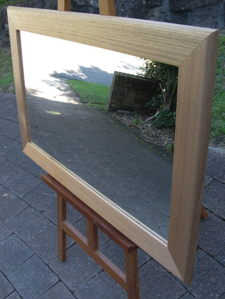 Aust Hardwood Natural Tas Oak Wide Timber Framed Wall Mirror