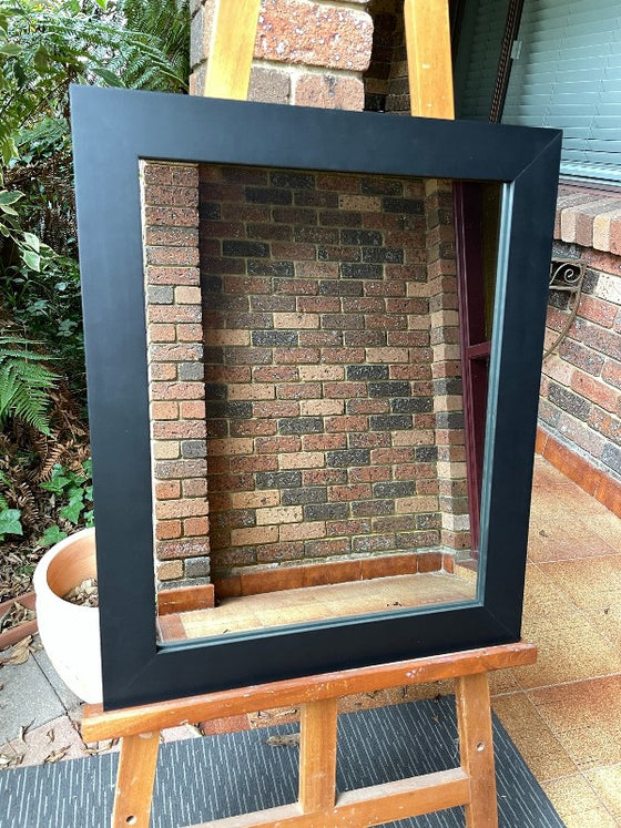 Matt Black Timber Framed Mirror