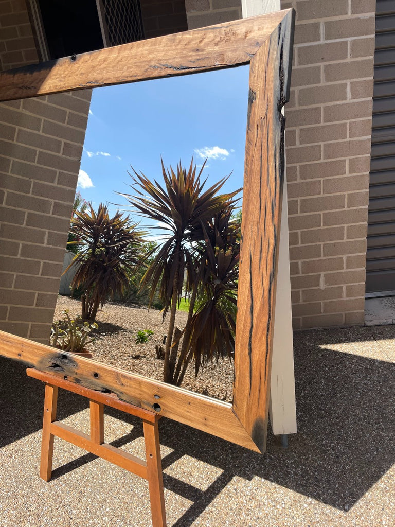 Railway Sleeper Rustic Australian Hardwood Mirror