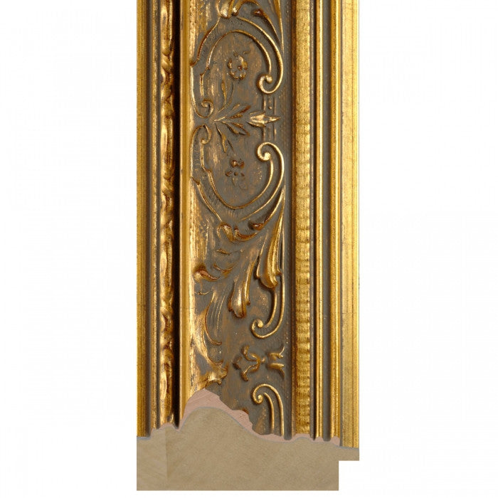 Aged Antique Look Gold Wide Timber Frame