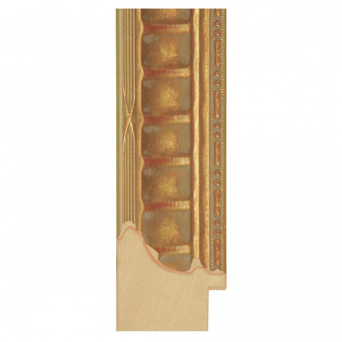 Antique Look Gold Ornate Ribbed Timber Frame